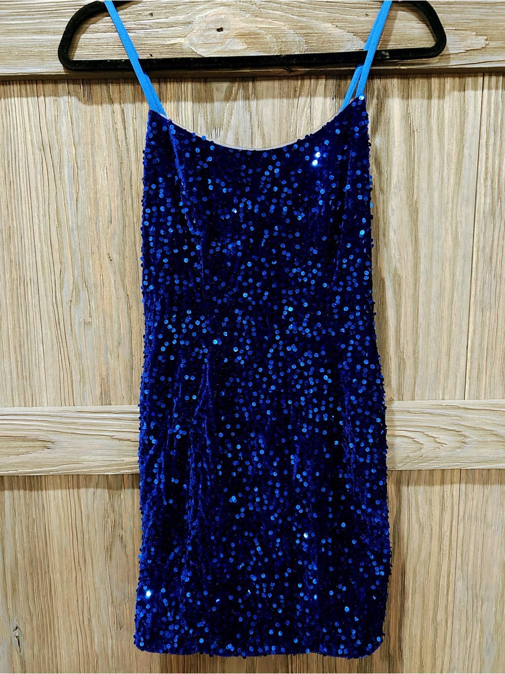 Blue Sequin Mini Dress Like New
